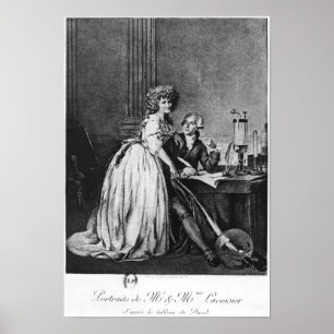 Antoine Laurent Lavoisier en zijn vrouw Poster