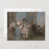Antoine Watteau - de Franse Comedians Briefkaart (Voorkant / Achterkant)