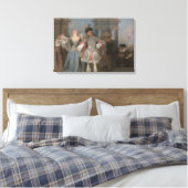 Antoine Watteau - de Franse Comedians Canvas Afdruk (Insitu (Slaapkamer))