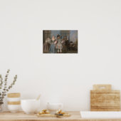 Antoine Watteau - de Franse Comedians Poster (Keuken)