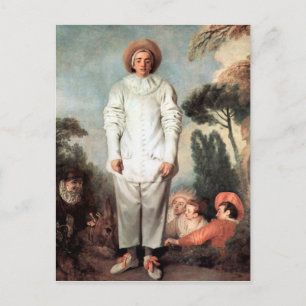 ANTOINE WATTEAU - Pierrot (Gilles) 1718 Briefkaart