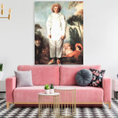 ANTOINE WATTEAU - Pierrot (Gilles) 1719 Canvas Afdruk (Insitu (Woonkamer))