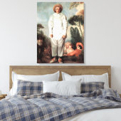 ANTOINE WATTEAU - Pierrot (Gilles) 1719 Canvas Afdruk (Insitu (Slaapkamer))