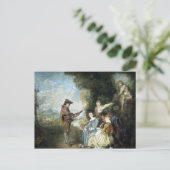 Antoine Watteau The Love Lesson Briefkaart (Staand voorkant)