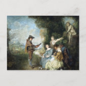 Antoine Watteau The Love Lesson Briefkaart (Voorkant)