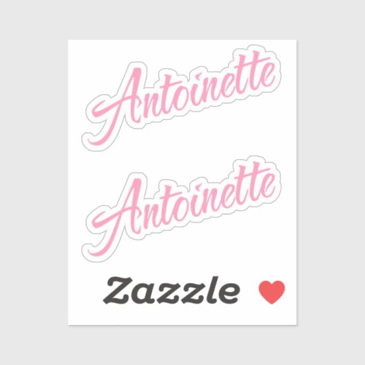 Antoinetnaam x2 vinyl sticker (Vel)