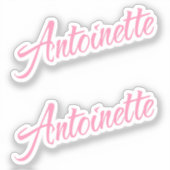 Antoinetnaam x2 vinyl sticker (Voorkant)