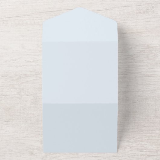 Antoinette Blue Elegant Emblem Filigree All In One Uitnodiging (Buitenkant)