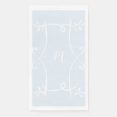 Antoinette Blue Elegant Emblem Filigree Servet (Voorkant)