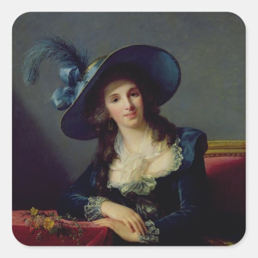 Antoinette-Elisabeth-Marie d'Aguesseau Vierkante Sticker (Voorkant)