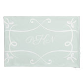 Antoinette Green Elegant Emblem Filigree Kussensloop (Voorkant)