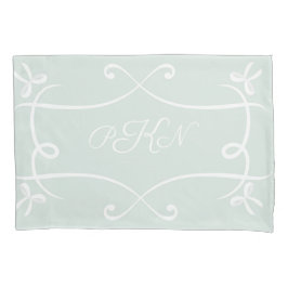Antoinette Green Elegant Emblem Filigree Kussensloop