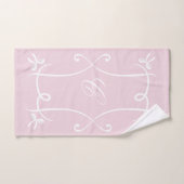 Antoinette Pink Elegant Emblem Filigree Bad Handdoek (Handdoek)