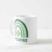 Antoinia Name Clover Boho Rainbow Koffiemok (Voorkant links)