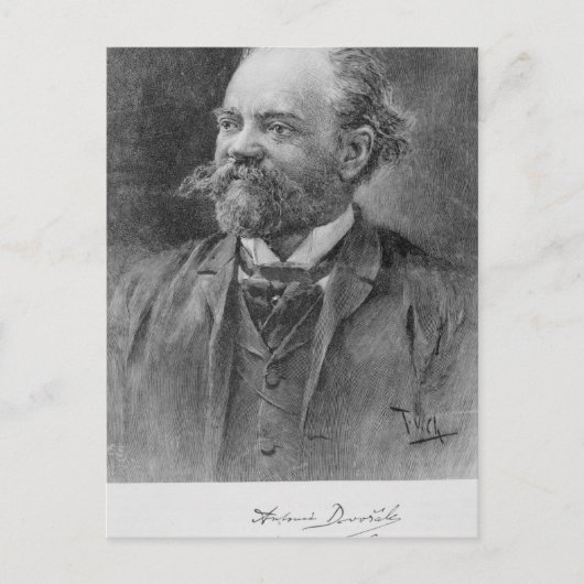 Anton Dvorak, 1894 Briefkaart (Voorkant)