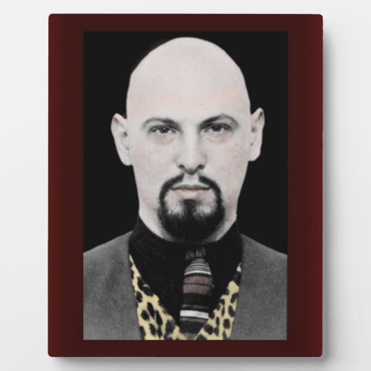 Anton LaVey 8x10 stand-upportret Fotoplaat (Voorkant)