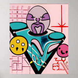 Anton LaVey Aan de Popcorn Tafel Poster