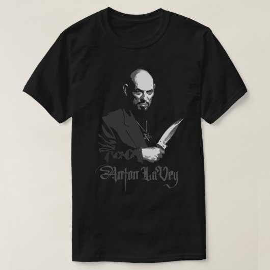 Anton LaVey Illustration of Occult Leader T-shirt (Design voorkant)