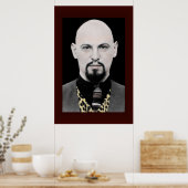 Anton LaVey Portrait Poster BIG 24x36 (Keuken)