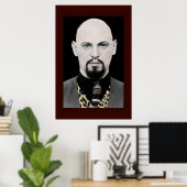 Anton LaVey Portrait Poster BIG 24x36 (Thuiskantoor)