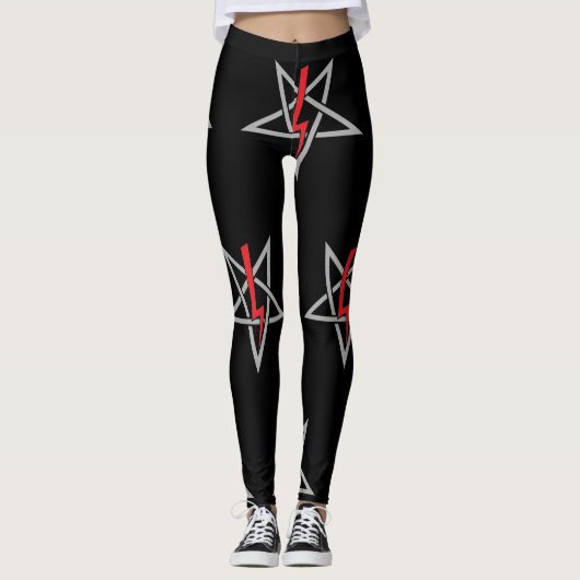 Anton LaVey Sigil {Red} Leggings (Voorkant)