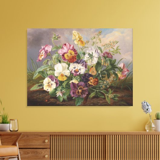 Anton Mollis  Pansy Canvas Afdruk (Insitu (Woonkamer))