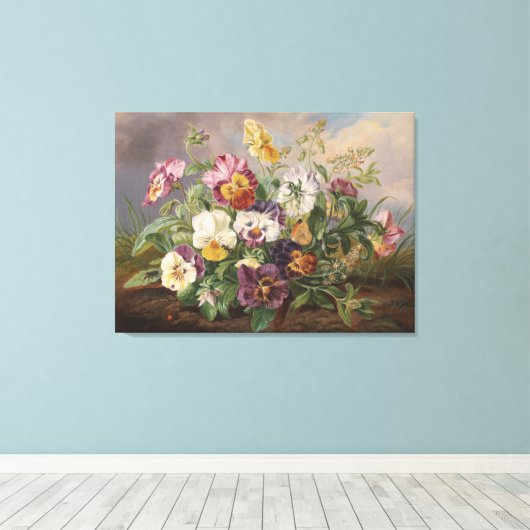 Anton Mollis  Pansy Canvas Afdruk (Insitu (Houten vloer))