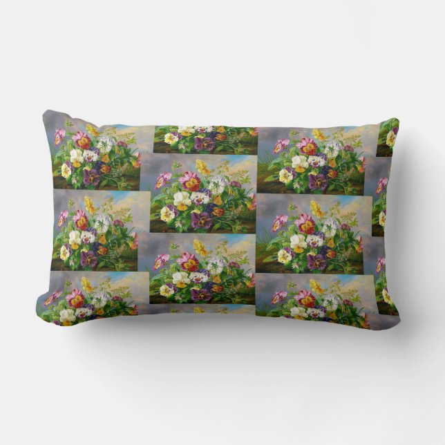 Anton Mollis Vintage Driebloem Kussen (Voorkant)