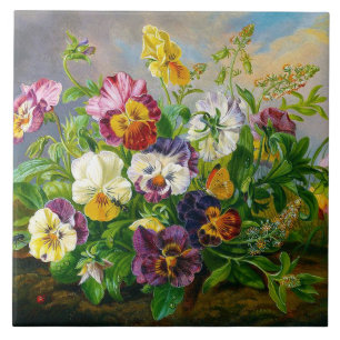 Anton Mollis VintagePansy Tegeltje