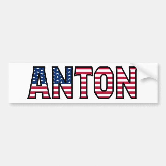 Anton Name Vorname USA Aufkleber Sticker Auto (Voorkant)
