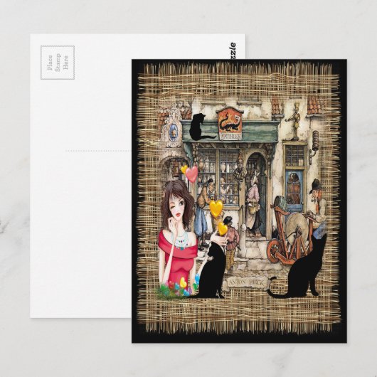 Anton Pieck - Chemicaliënshop Briefkaart (Voorkant / Achterkant)