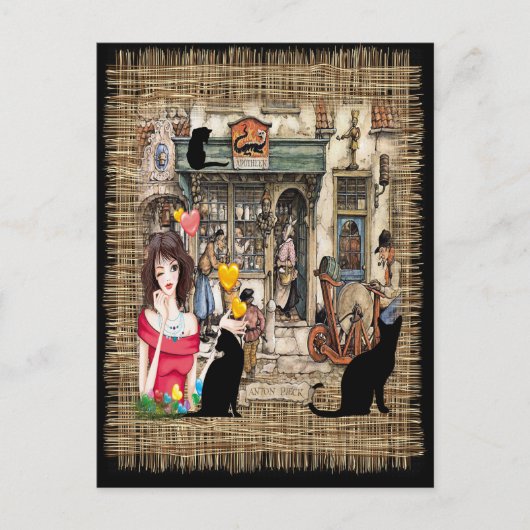 Anton Pieck - Chemicaliënshop Briefkaart (Voorkant)