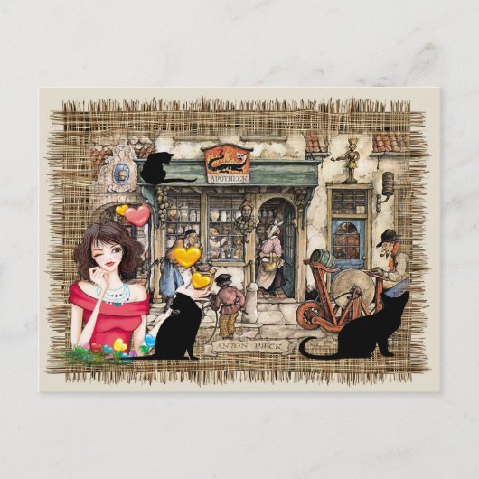 Anton Pieck - Chemicaliënshop Briefkaart (Voorkant)