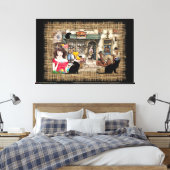 Anton Pieck - Chemicaliënshop Canvas Afdruk (Insitu (Slaapkamer))