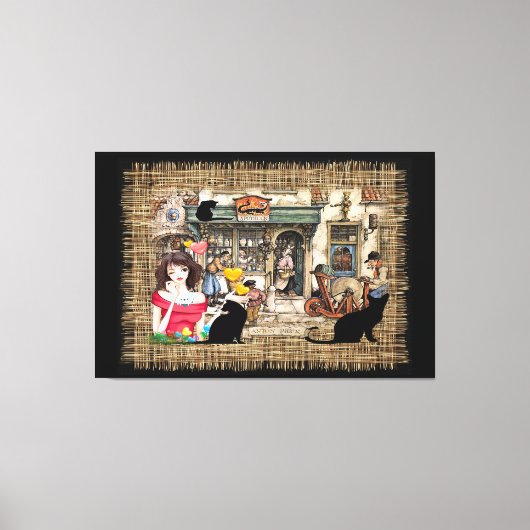 Anton Pieck - Chemicaliënshop Canvas Afdruk (Voorkant)