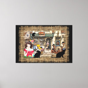 Anton Pieck - Chemicaliënshop Canvas Afdruk