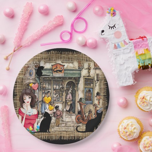 Anton Pieck - Chemicaliënshop Papieren Bordje (Feest)