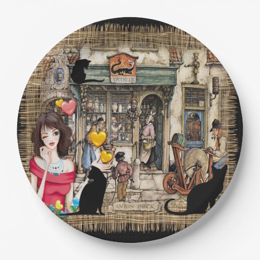 Anton Pieck - Chemicaliënshop Papieren Bordje (Voorkant)