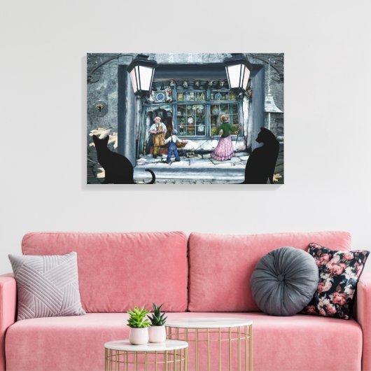 Anton Pieck geïntegreerde reproductie Canvas Afdruk (Insitu (Woonkamer))