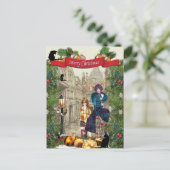 Anton Pieck in het oude Briefkaart van Amsterdam (Staand voorkant)