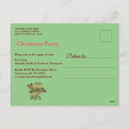 Anton Pieck in het oude Briefkaart van Amsterdam (Achterkant)