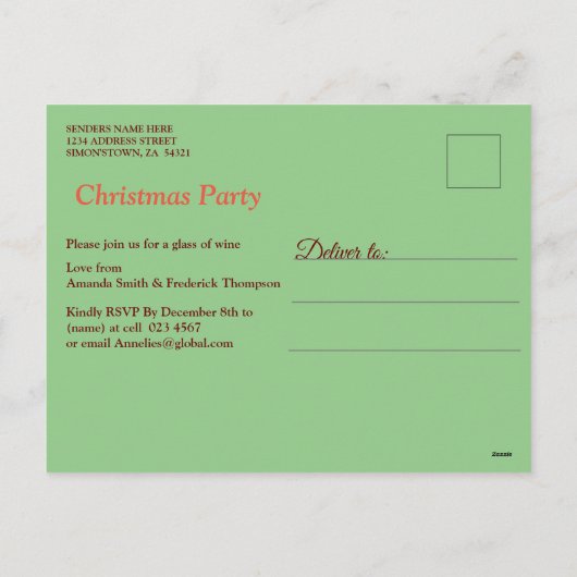 Anton Pieck Kerstmis Briefkaart (Achterkant)