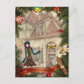 Anton Pieck kerstuitnodiging Briefkaart voor feest (Voorkant)