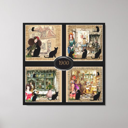 Anton Pieck Vintage Kunst om te personaliseren Canvas Afdruk (Voorkant)