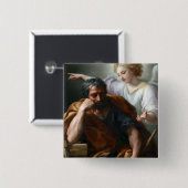 Anton Raphael brengt de droom van Sint-Joseph Vierkante Button 5,1 Cm (Voorkant /achterkant)