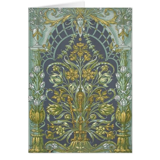 Anton Seder Art Nouveau Card (Voorkant)