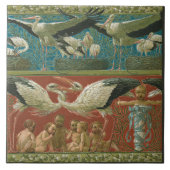 Anton Seder's Tender Storks Art Nouveau Wall Tegeltje (Voorkant)