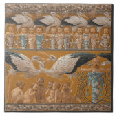 Anton Seder's Tender Storks Art Nouveau Wall Tegeltje (Voorkant)