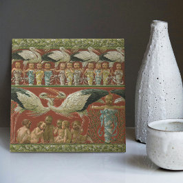 Anton Seder's Tender Storks Art Nouveau Wall Tegeltje