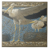 Anton Seder's Tender Storks Art Nouveau Wall Tegeltje (Voorkant)